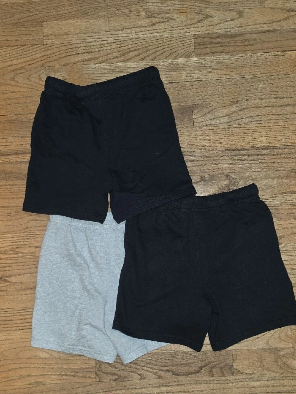 Carter's Boys Black & Light Gray Cotton Shorts Trio